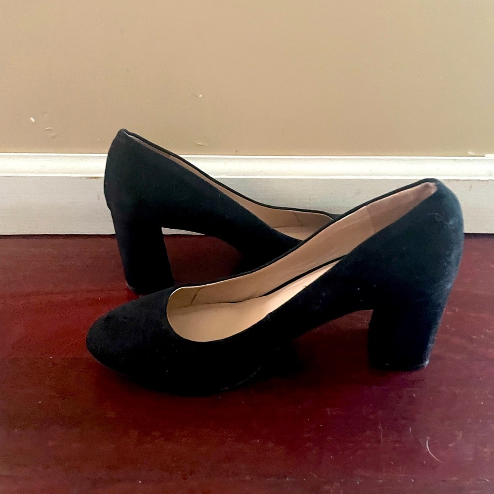 Black Suede Kelly & Katie heels